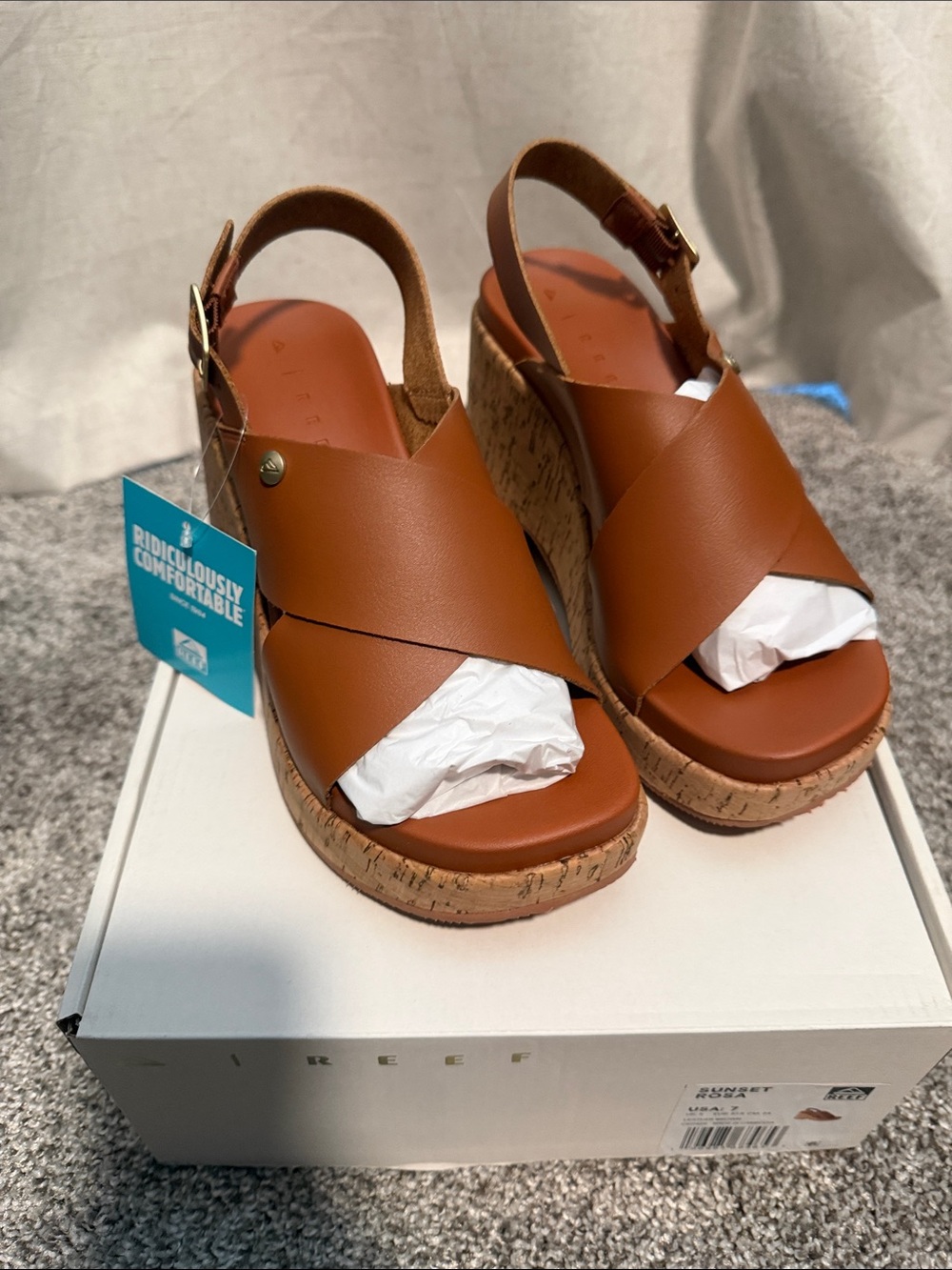 REEF Sunset Rosa platform sandals